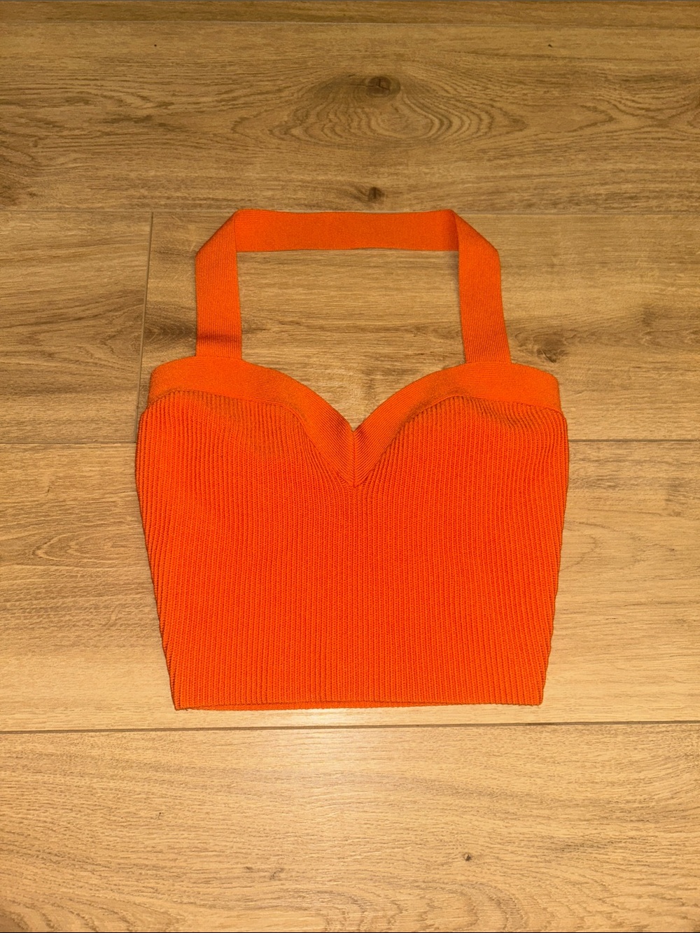Babaton Parish Sculpt Knit Top Orange Citrine